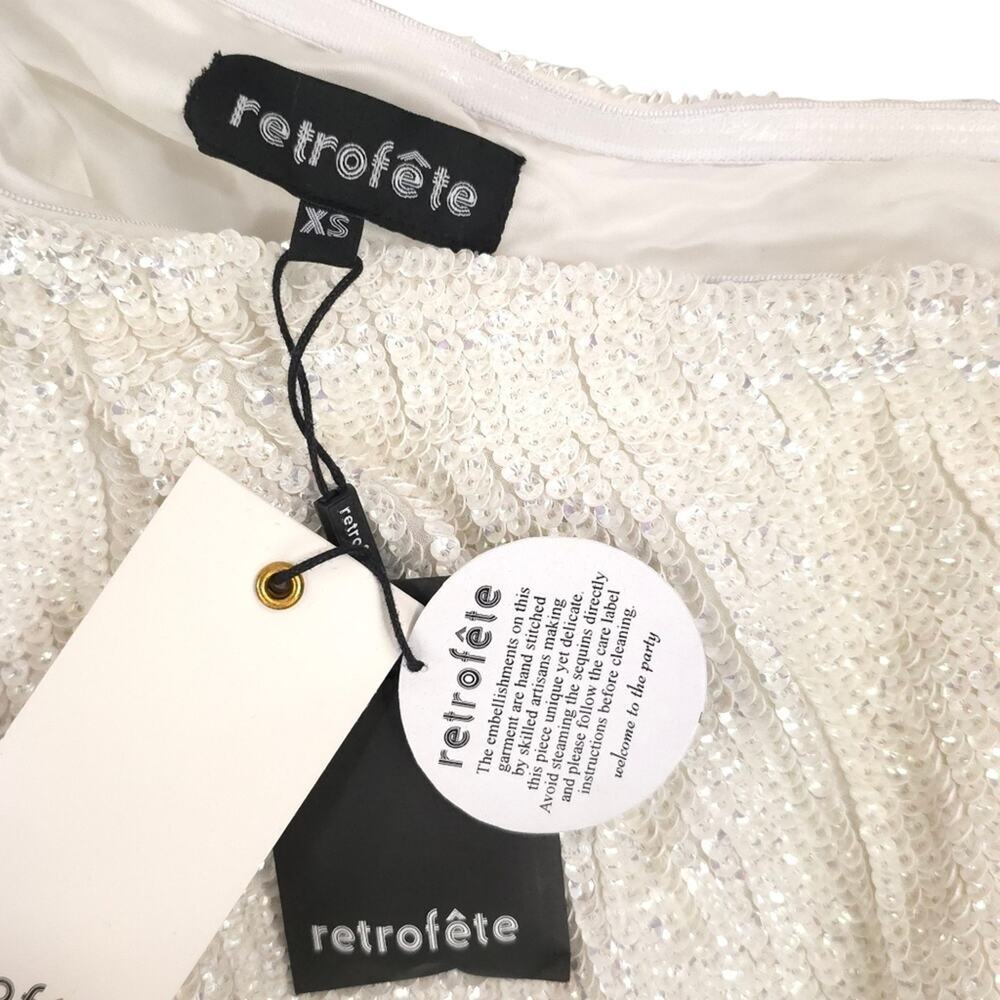 Retrofete Sequin Mini Dress One Shoulder - Picture 9 of 16